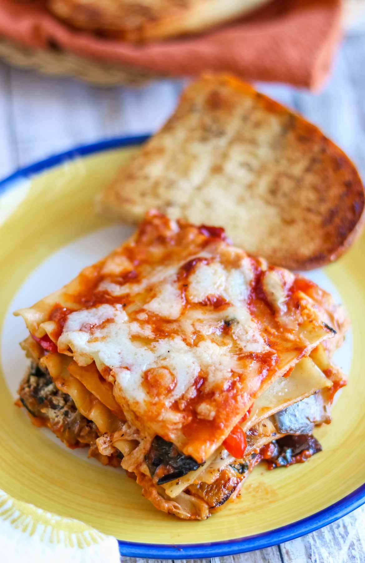 No Boil Vegetarian Lasagna Recipe with Roasted Veggies