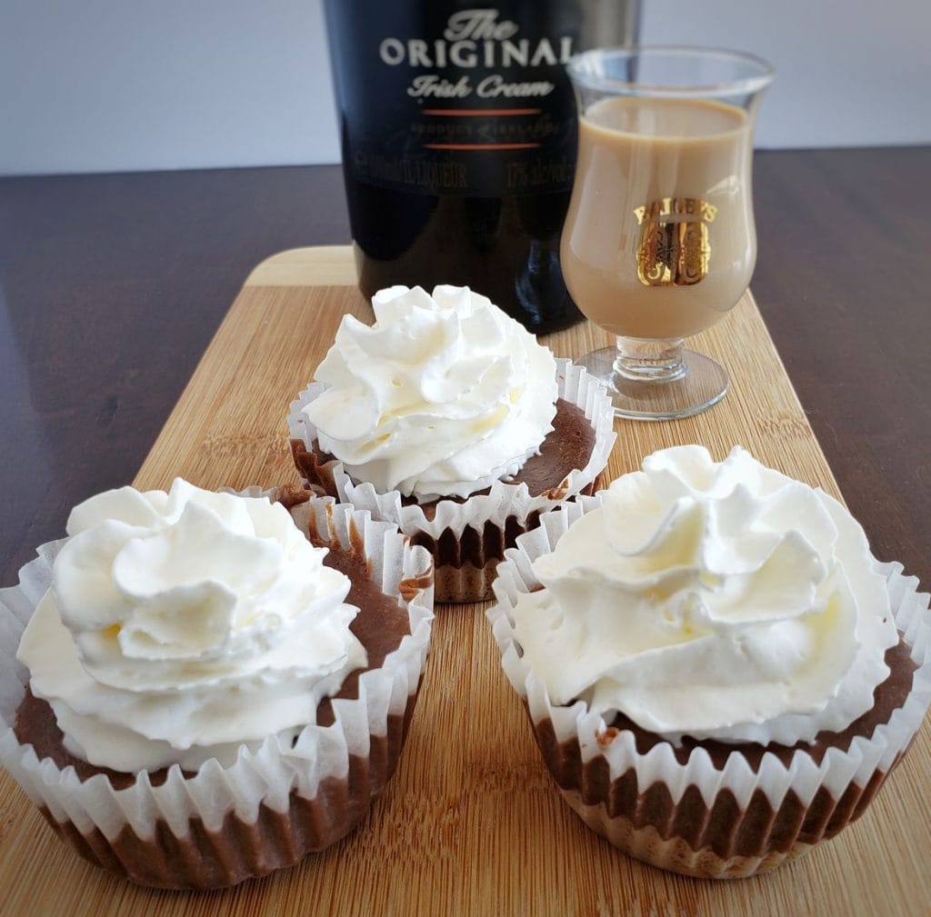 Mini Baileys Chocolate Cheesecakes