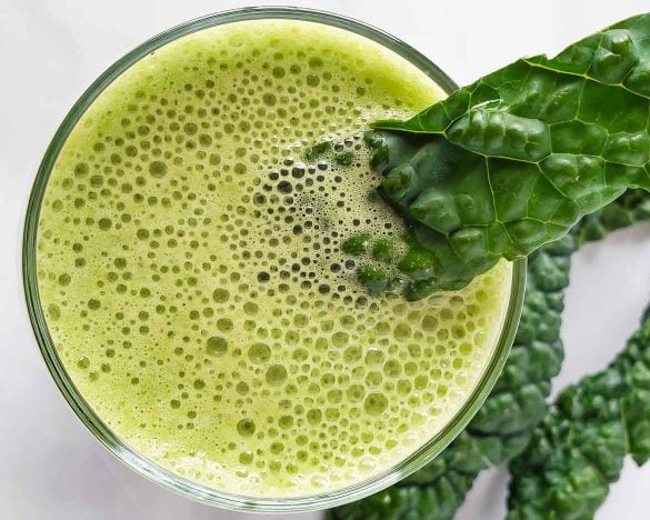 Lacinato Dinosaur Kale Smoothie Without Bananas