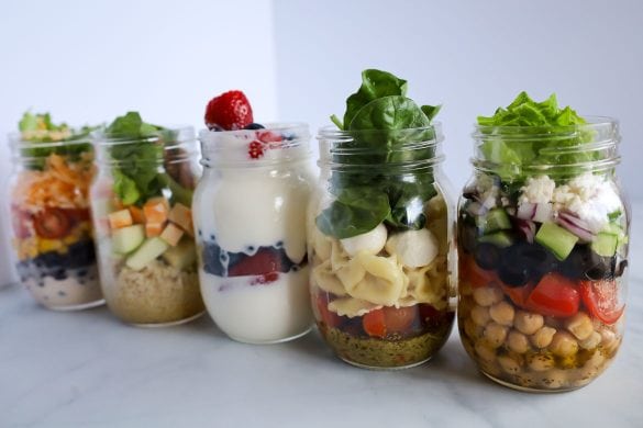 Mason Jar Salads for School Lunches