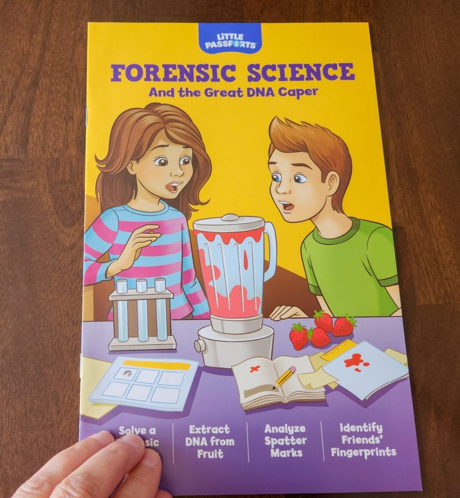 Little Passports Science Expedition comic forensic science