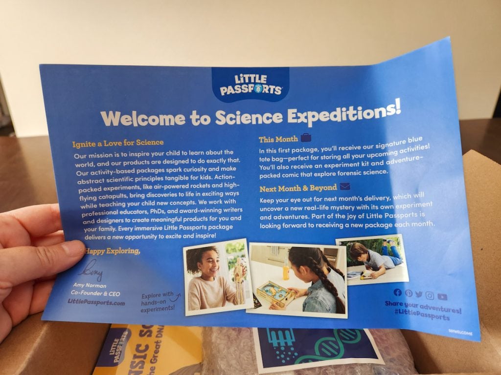 welcome to Little Passports Science Expedition