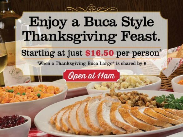 Buca di Beppo Thanksgiving Enjoy