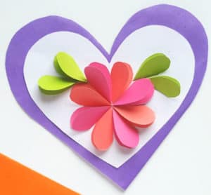 Easy Paper Heart Card Mother's Day Craft for Teens