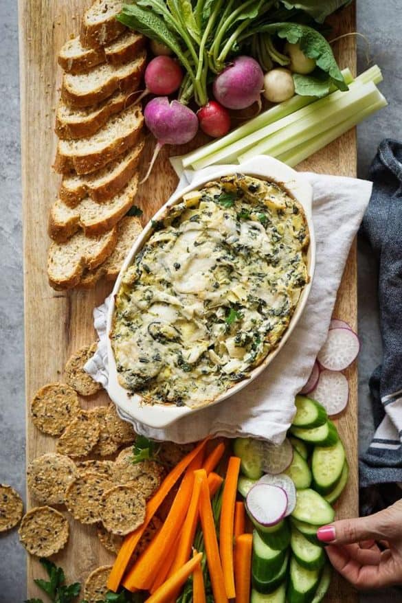 vegan spinach artichoke dip