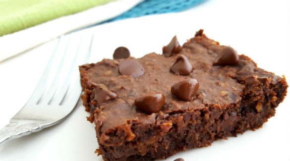 fudgy black bean brownie with oatmeal vegan and gluten free