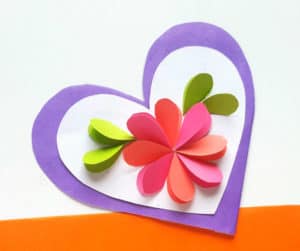 Easy Paper Heart Card Mother's Day Craft for Teens